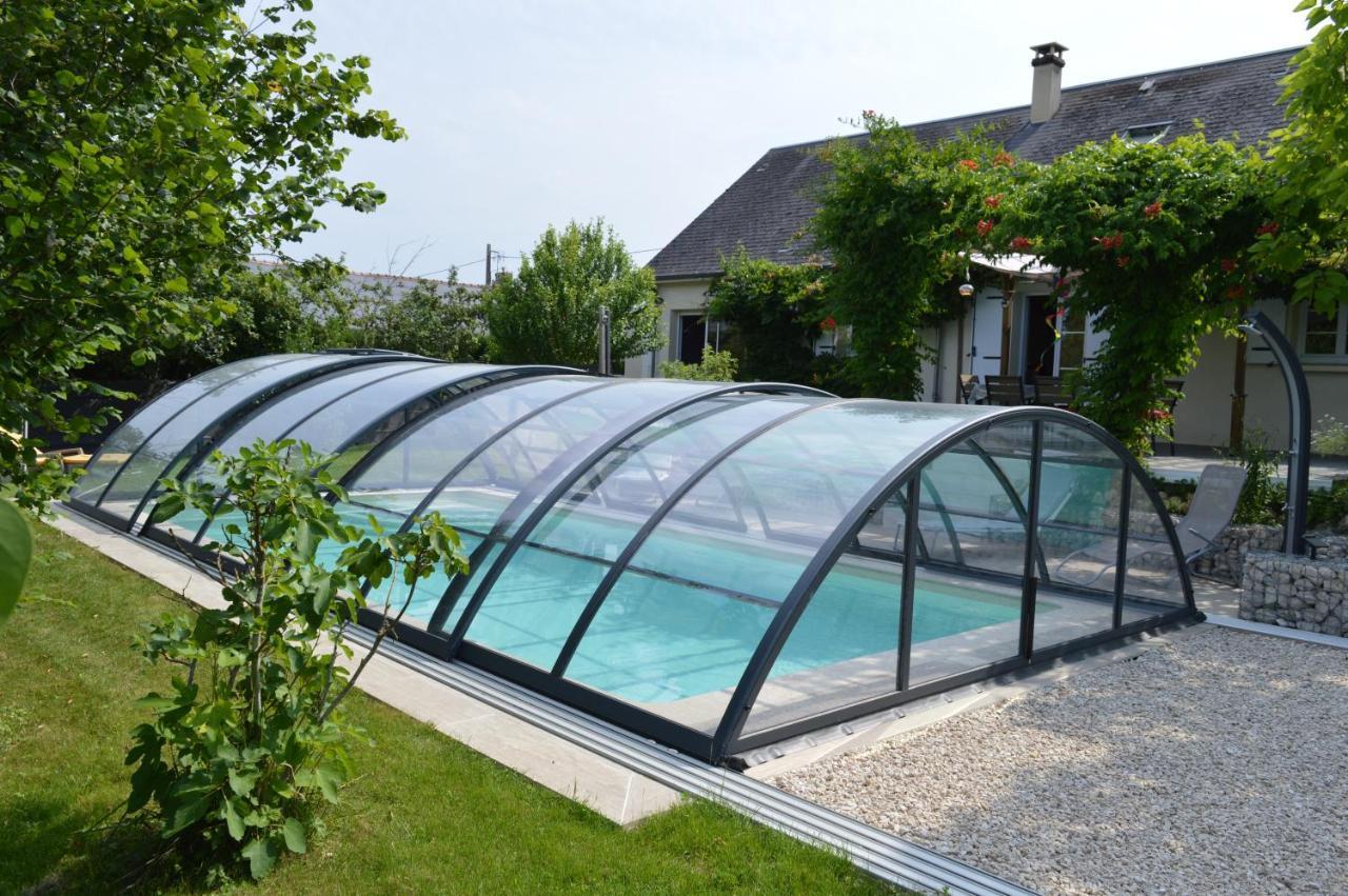 Au Coeur Du Bien-Etre, Gite Avec Piscine Chauffee Et Couverte, Spa, Sauna, Massages Monteaux Eksteriør bilde